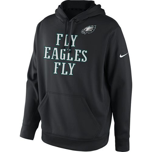 Men's Philadelphia Eagles Nike Black Fly Eagles Fly Pullover Hoodie